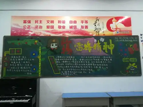 学前教育系三月春风暖雷锋精神传学前教育系开展主题黑板报评比