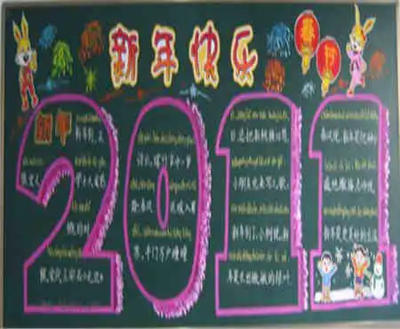 迎新年黑板报2017新年祝福语