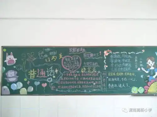 人人学讲普通话个个争当文明人高新小学推普系列活动之黑板报宣传栏