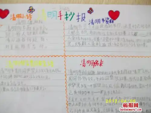 清明节扫墓手抄报