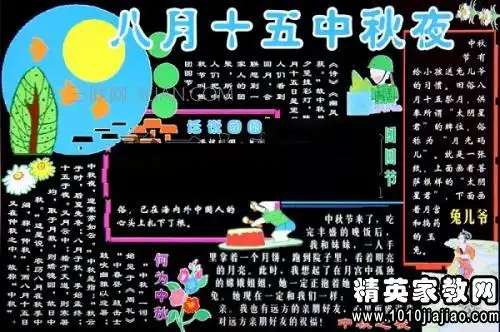 中秋节黑板报文字资料