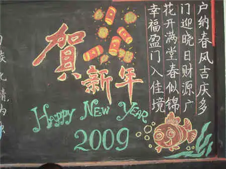 元旦黑板报行夏正