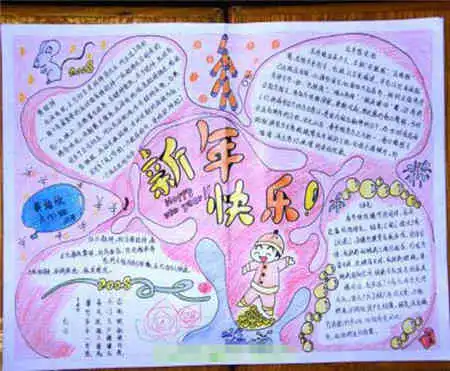 迎新年手抄报祝你一家瑞气