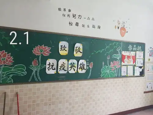 致敬防疫英雄黑板报