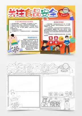 校园食品安全手抄报word模板下载熊猫办公