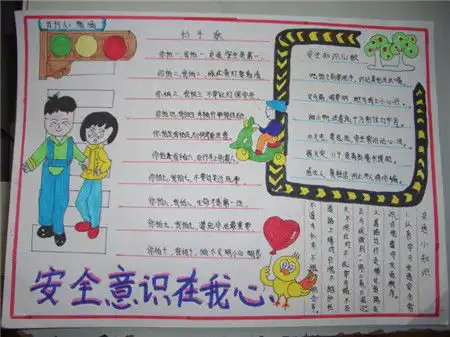 交通安全手抄报图片倡导文明交通行为