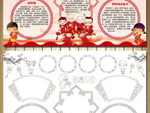 word欢喜度春节手抄报狗年小报模板图片素材psd下载157.31mb春节元旦手抄报大全节日手抄报