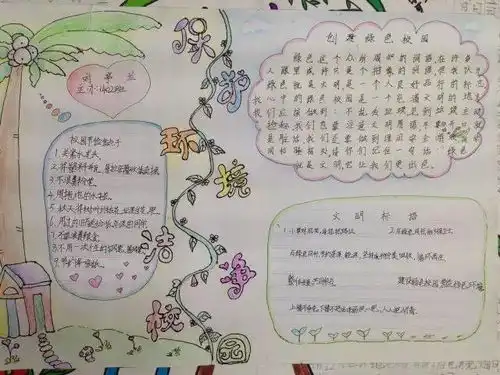 讲究卫生,爱护环境金海小学我是环保小卫士手抄报评比活动圆满结束