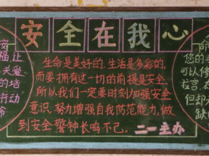 安全教育黑板报消防安全