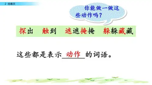统编语文二年级下册第2课找春天图文解读课文朗读知识点同步练习