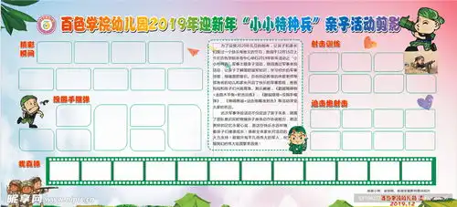 幼儿园亲子活动剪影板报展板设计图