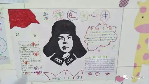 分宜二小开展学习雷锋精神争当美德少年主题活动黑板报手抄报评比