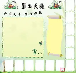 企业员工天地展板设计,你追我赶争第一