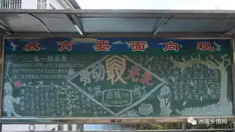 洲瑞镇实验学校开展庆五一黑板报评比活动