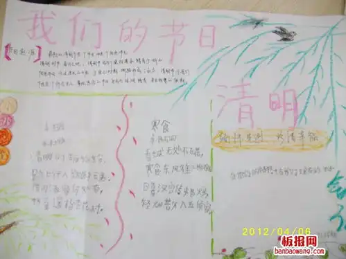清明节扫墓手抄报