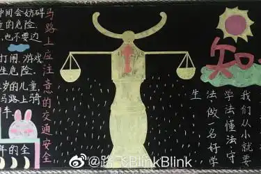 五五普法专题黑板报法律之路