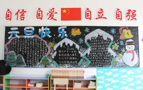 永嘉翔宇小学举行庆元旦,迎新年黑板报评比活动