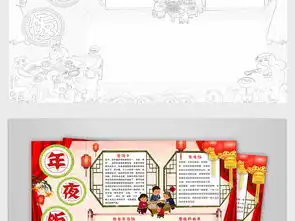 年夜饭除夕小报春节年夜饭猪年新年习俗寒假手抄小报图片素材psd模板下载220.59mb春节元旦手抄报大全节日手抄报