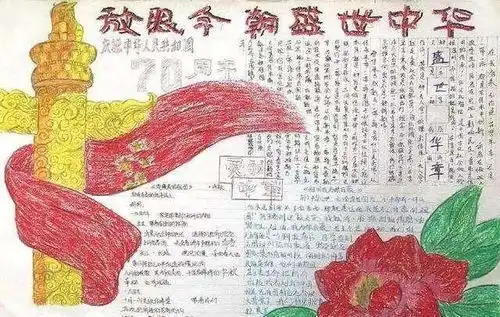 2020年国庆节爱国主题手抄报儿童画集锦,最全最新,创意满满