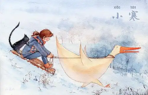 木壳人的相册水彩插画原创24节气系列
