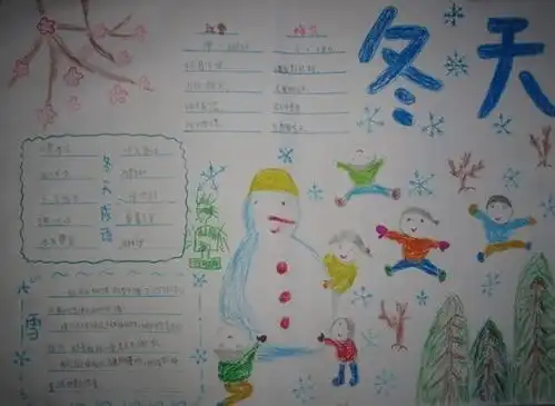 冬天手抄报你那里的冬天下雪了吗