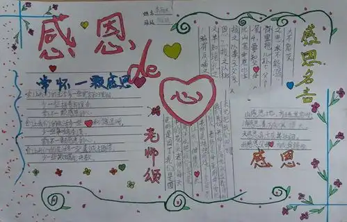 三年级感恩节手抄报漂亮