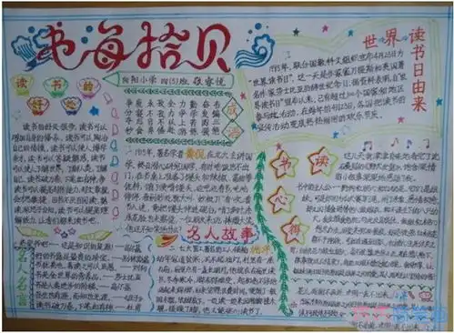 四年级读书的由来书海拾贝手抄报内容资料