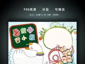 暑假旅游生活小报图片素材psd模板下载12.06mb暑假旅游手抄报大全寒暑假手抄报