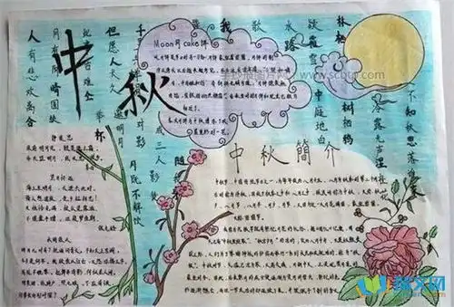 七年级中秋节手抄报
