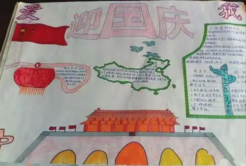 2021小学生国庆节手抄报文字内容应该怎么写简单文案用便签记录
