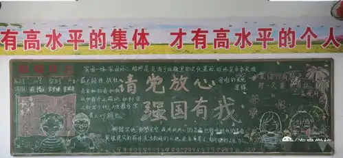 海泉学校请党放心,强国有我迎国庆主题板报