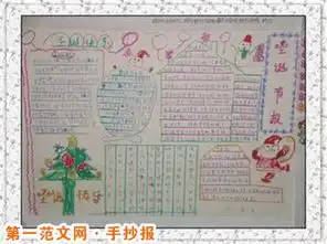 圣诞节手抄报星星悄悄划过