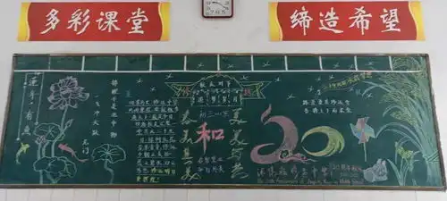 二十周年校庆系列板报心怀感恩,皆是美好