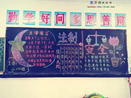 法制安全要记牢黑板报设计法制安全要记牢黑板报图片查字典板报网