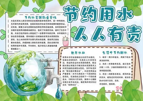 节约用水主题手抄报模板图片