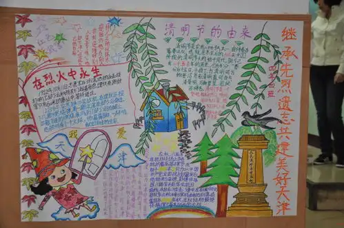 以缅怀革命先烈珍惜幸福生活为主题花一张手抄报图片