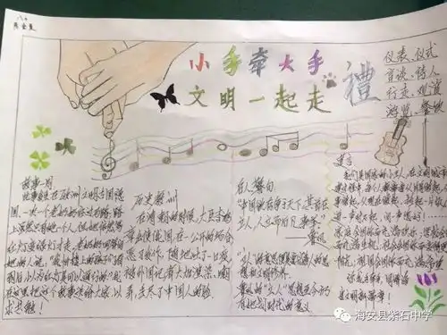 小手拉大手,文明一起走手抄报比赛结果出炉了