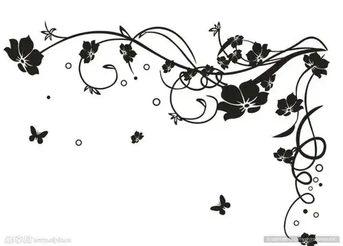 花矢量图设计图花边花纹