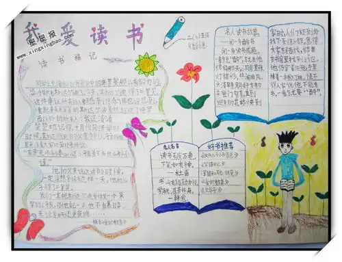 我爱读书手抄报版面设计图