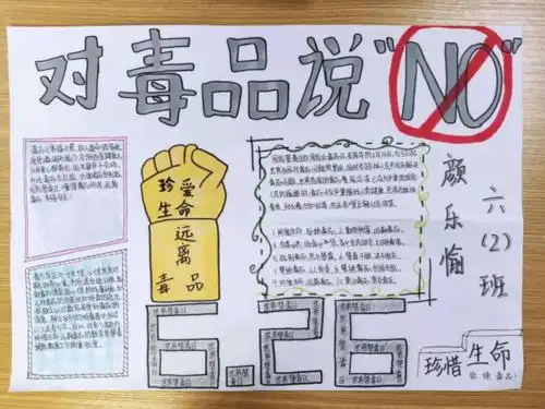 安全教育周禁毒安全手抄报共11张ppt