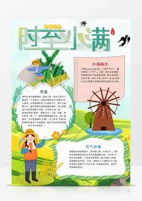 小满手抄报模板下载小满手抄报图片设计素材熊猫办公