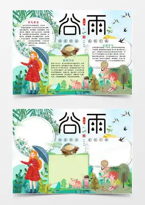 模板下载谷雨手抄报图片设计素材熊猫办公