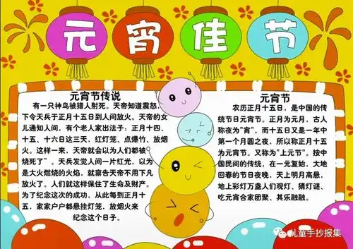 2021元宵节手抄报精选模板,简单又好看的元宵节手抄报收藏备用吧