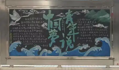 五四薪火最燃青春开展主题黑板报评比活动