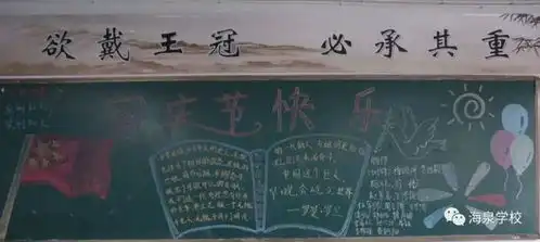 海泉学校请党放心,强国有我迎国庆主题板报