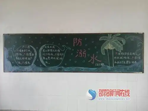 隆回县桃洪镇石门完小开展防溺水黑板报评比活动