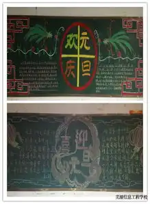 我校各班级迎新年黑板报成果展示