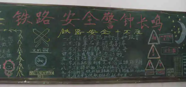 交通安全黑板报铁路安全