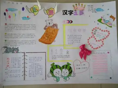 遨游汉字王国手抄报汉字的传播