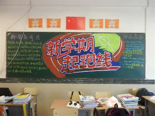 新学期起跑线黑板报版面设计图设计新学期起跑线黑板报版面设计图图片查字典板报网